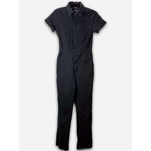 Atwyld Pit Crew Jumpsuit Size XS Black Short Sleeve Coverall